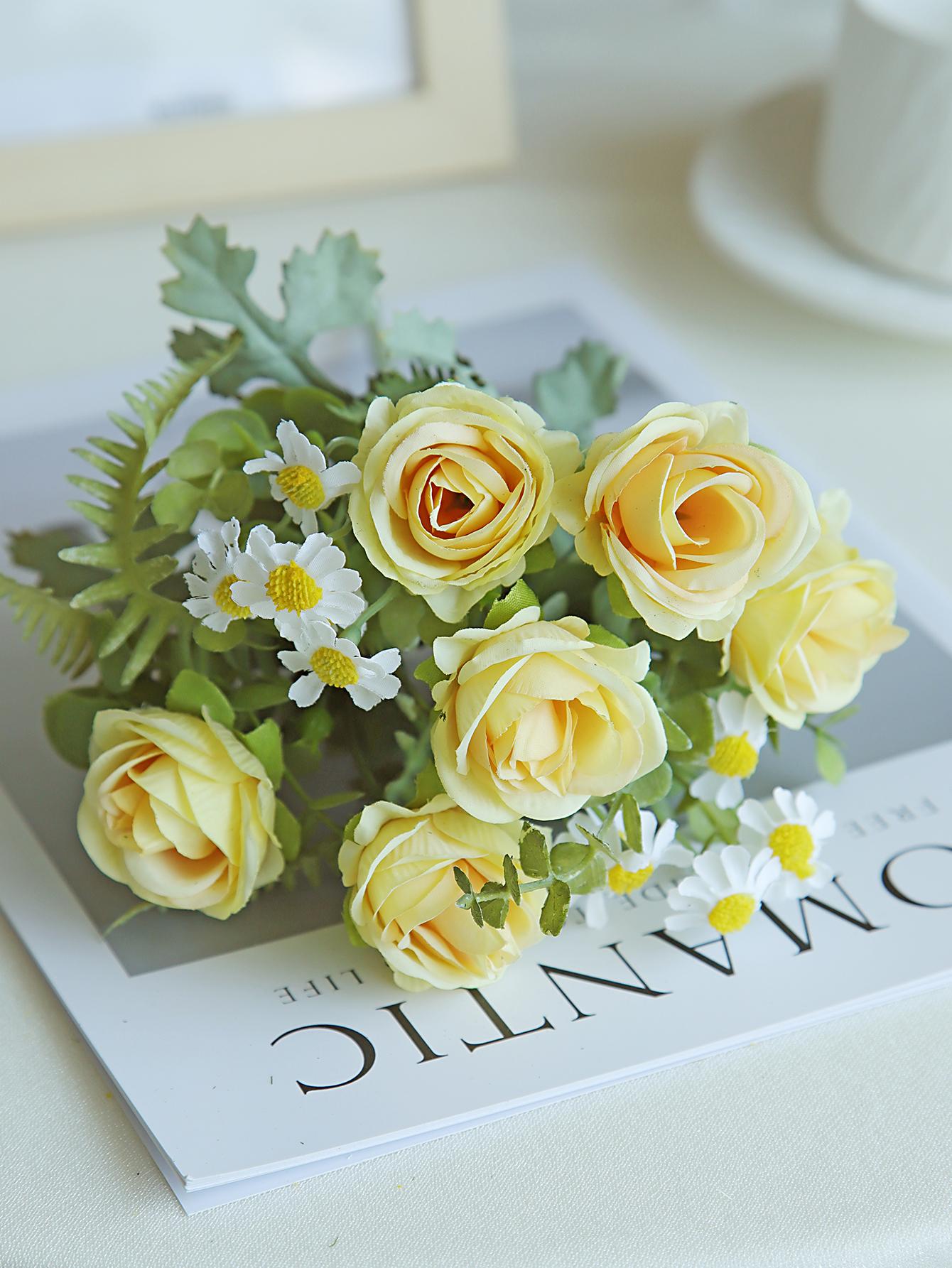 Silk Roses Artificial Flowers Wedding Home Room Table Festival Party Decora Wreath Bridal Bouquet Table Vase Shooting Gifts Prop 1 PC жовтий
Silk Roses Artificial Flowers Wedding Home Room Table Festival Party Decora Wreath Bridal Bouquet Table Vase Shooting Gifts Prop 1 PC жовтий