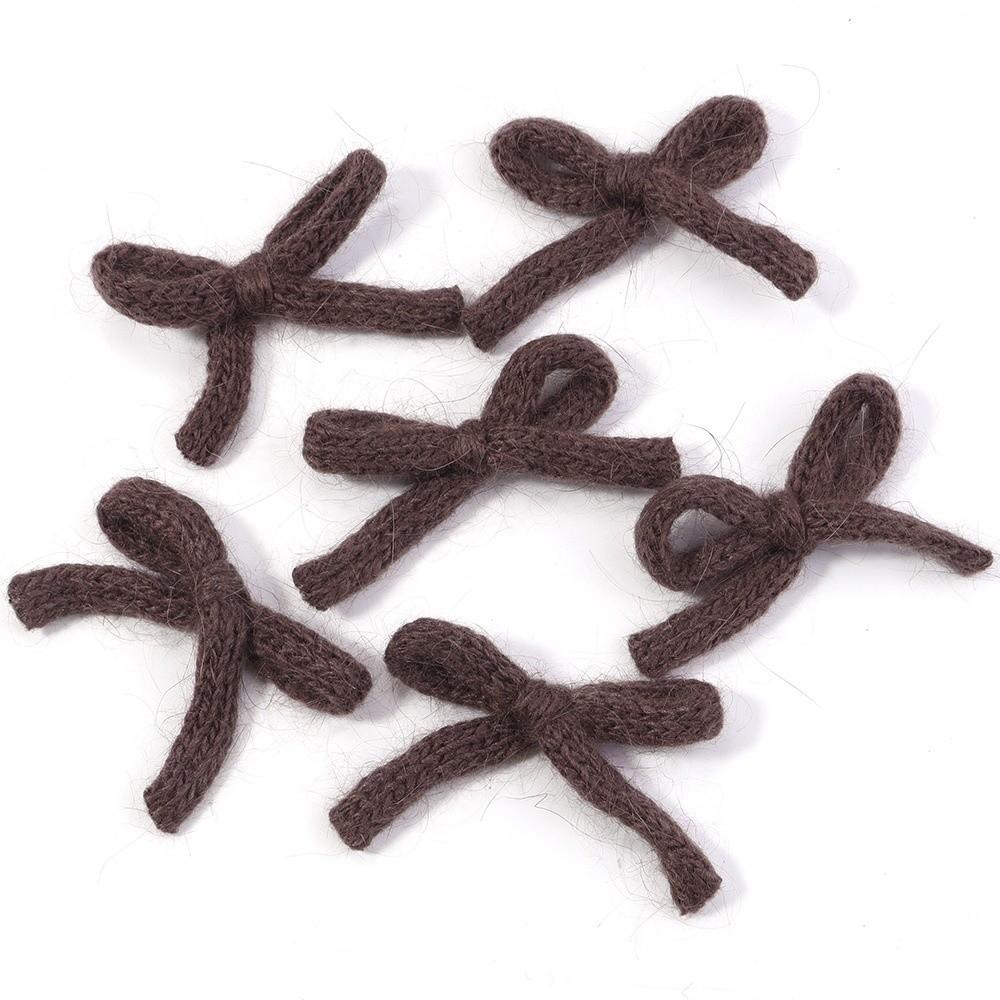 6pcs/lot 5X7cm Knitted Bows Candy-colored Handmade Bow Hair Clip Flower Bow Tie Craft for DIY Clothing Shoes Hats Accessories темный кофе
6pcs/lot 5X7cm Knitted Bows Candy-colored Handmade Bow Hair Clip Flower Bow Tie Craft for DIY Clothing Shoes Hats Accessories темный кофе
