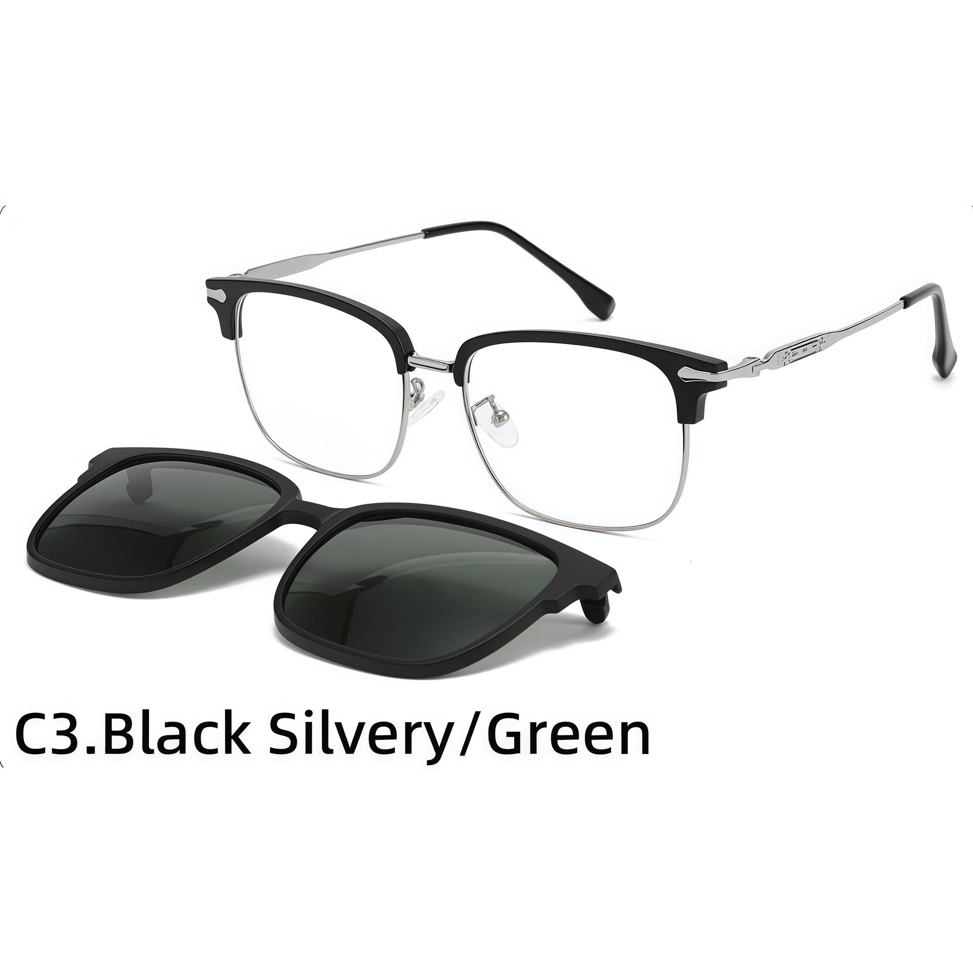 Men s Semi-Frame Polarized Magnetic Eyeglasses with Eyebrow Holder
Men s Semi-Frame Polarized Magnetic Eyeglasses with Eyebrow Holder