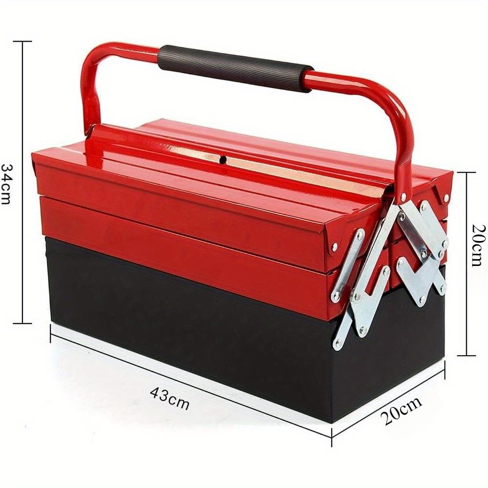 Металлический ящик для инструментов, 3-слойный, 5-лотковый, консольный ящик для инструментов, 43 см x 20 см x 20 см, ящик для инструментов, красный
Металлический ящик для инструментов, 3-слойный, 5-лотковый, консольный ящик для инструментов, 43 см x 20 см x 20 см, ящик для инструментов, красный