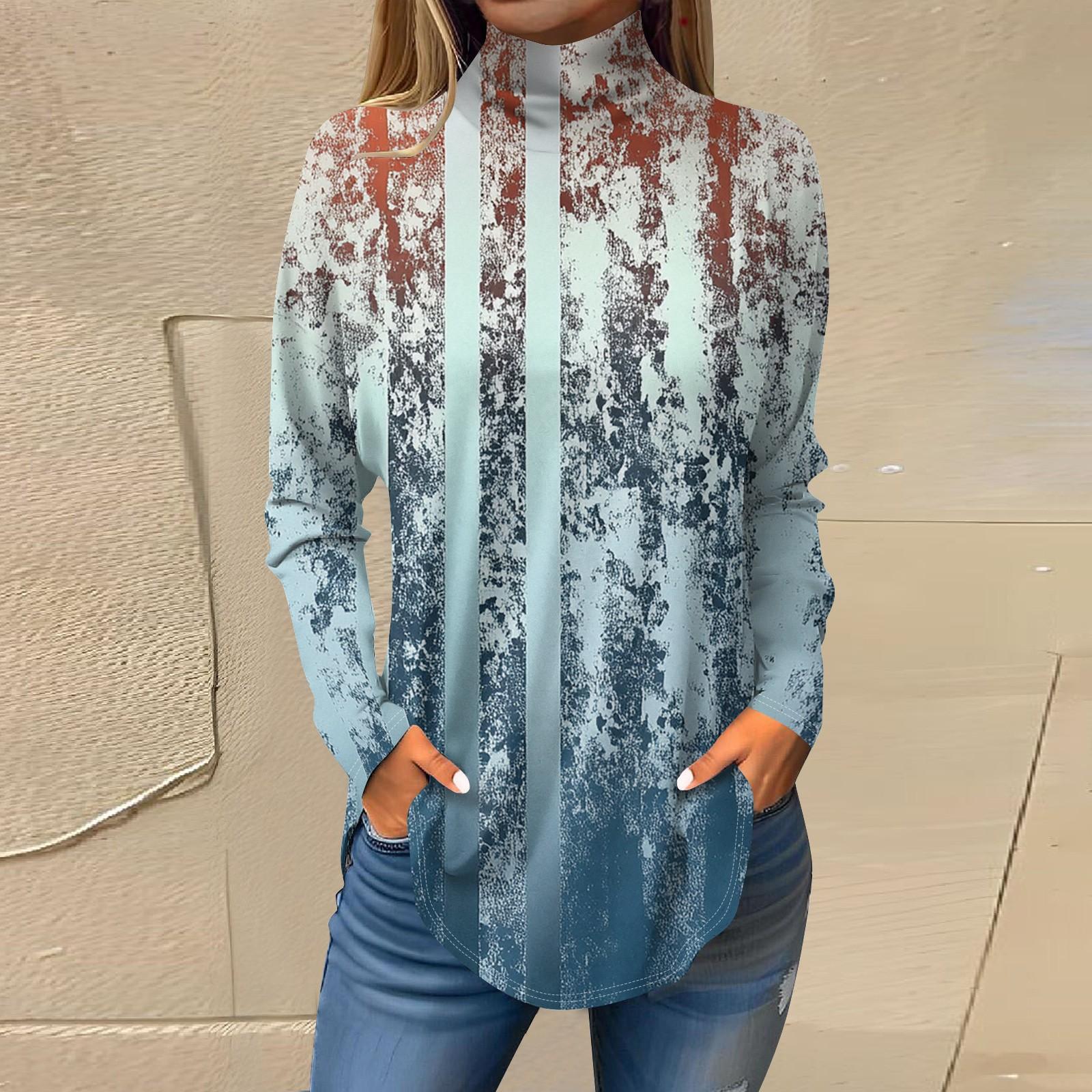 Women s Fashionable Casual High Neck Printed Long Sleeve T-Shirt Pullover Top XL
Women s Fashionable Casual High Neck Printed Long Sleeve T-Shirt Pullover Top XL