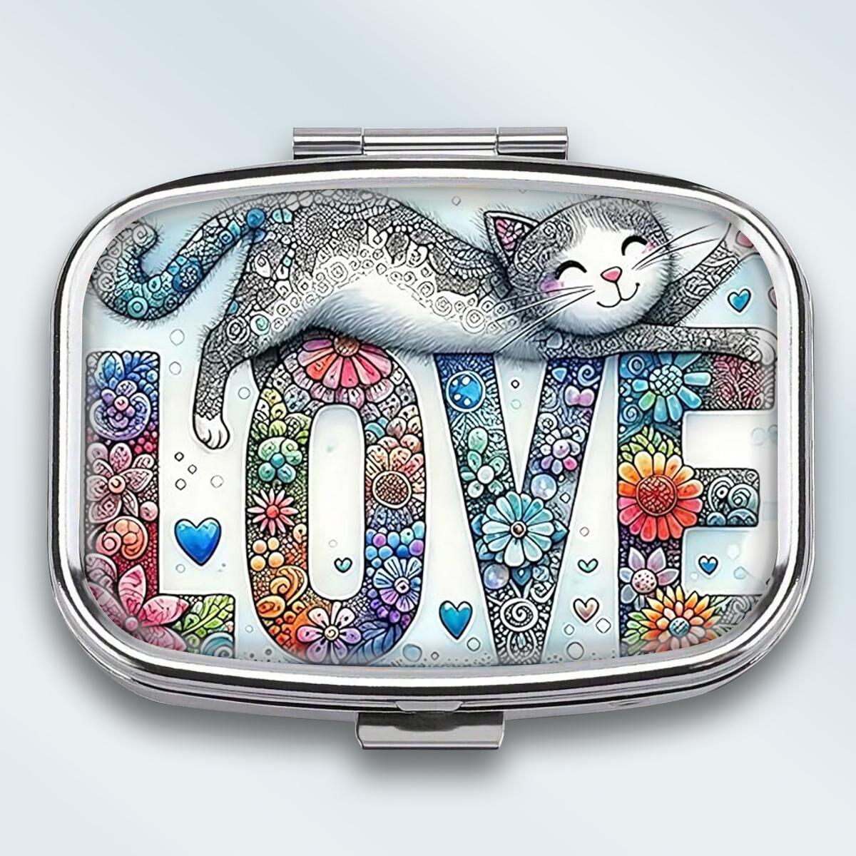 Portable Pill Box with 2 Compartments, Mini Metal Medicine Organizer Case, Cute Printed Pill Container for Vitamins, Pills, Jewelry, Travel, Daily Use
Portable Pill Box with 2 Compartments, Mini Metal Medicine Organizer Case, Cute Printed Pill Container for Vitamins, Pills, Jewelry, Travel, Daily Use