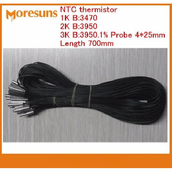 20pcs NTC thermistor 1K B:3470 /2K B:3950 /3K B:3950.1% probe 4*25mm Length 700mm NTC temperature sensor
20pcs NTC thermistor 1K B:3470 /2K B:3950 /3K B:3950.1% probe 4*25mm Length 700mm NTC temperature sensor
