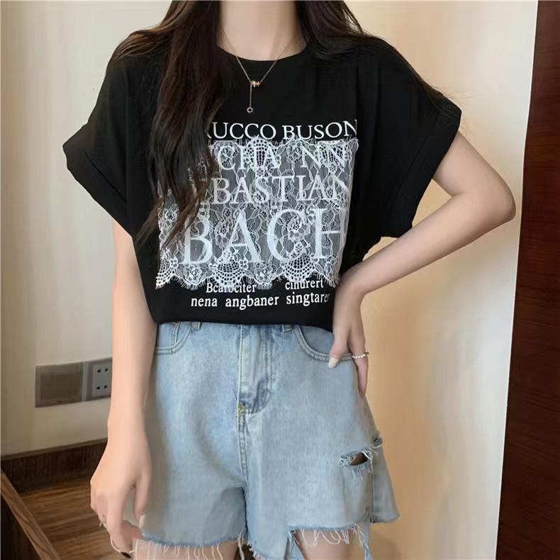 Летняя мода, кружевные женские футболки с буквами и графикой, Femme Harajuku, повседневная свободная универсальная одежда из чистого хлопка, футболка, женская уличная одежда
Летняя мода, кружевные женские футболки с буквами и графикой, Femme Harajuku, повседневная свободная универсальная одежда из чистого хлопка, футболка, женская уличная одежда