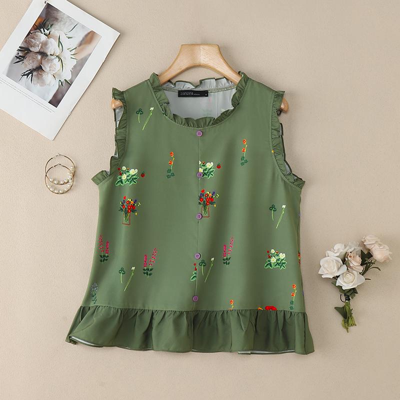 ZANZEA Women Casual Round Neck Summer Sleeveless Print Tank Tops S армія зелений колір
ZANZEA Women Casual Round Neck Summer Sleeveless Print Tank Tops S армія зелений колір