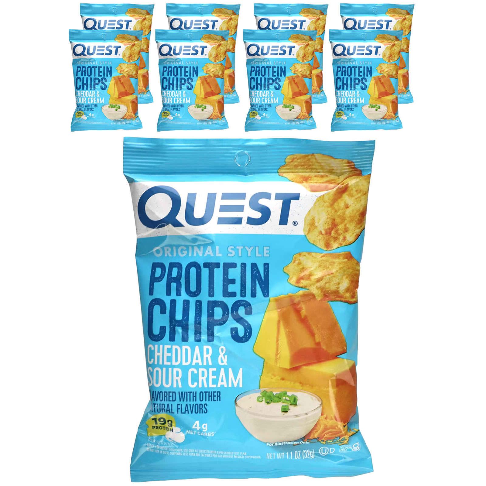 Quest Nutrition, Original Style Protein Chips, Cheddar & Sour Cream, 8 Bags, 1.1 oz (32 g) Each
Quest Nutrition, Original Style Protein Chips, Cheddar & Sour Cream, 8 Bags, 1.1 oz (32 g) Each