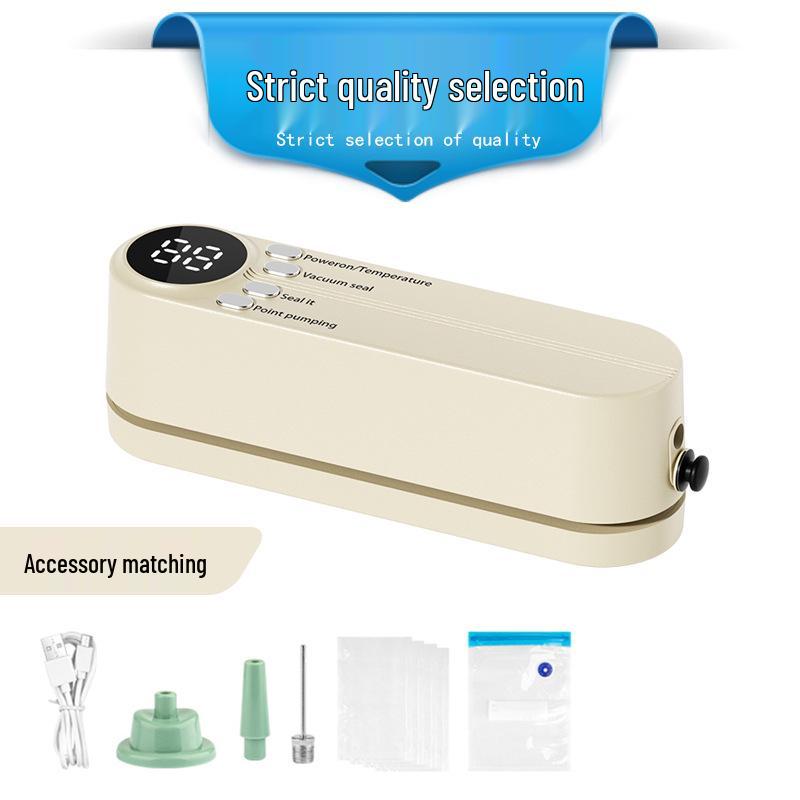 Мини беспроводной вакуумный упаковщик: Перезаряжаемая машина для запайки продуктов для домашнего использования
Мини беспроводной вакуумный упаковщик: Перезаряжаемая машина для запайки продуктов для домашнего использования