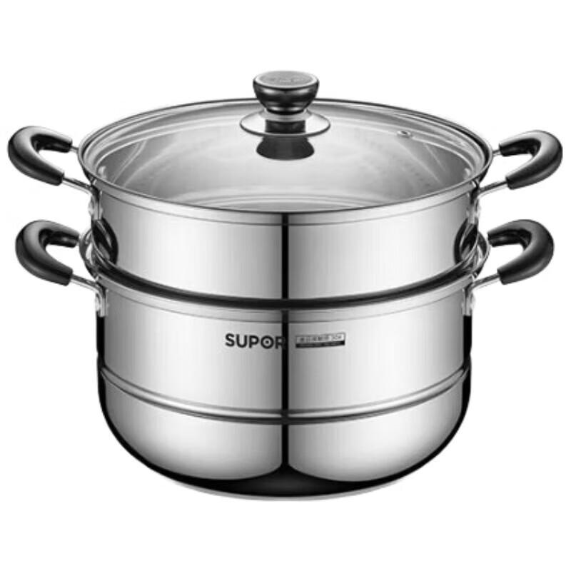 SUPOR 26cm Double-Layer 304 Stainless Steel Steamer Pot
SUPOR 26cm Double-Layer 304 Stainless Steel Steamer Pot