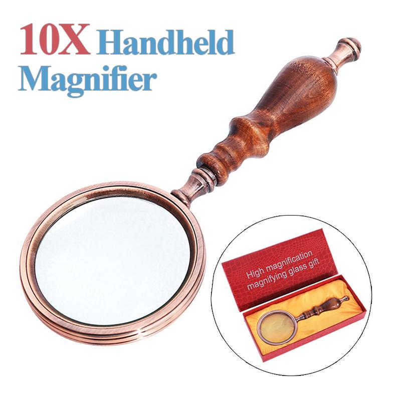 10X 75mm Handheld Magnifier Wooden Handle Vintage Magnifying Glass Portable Retro Handle Magnifier Eye Loupe Glass With Gift Box
10X 75mm Handheld Magnifier Wooden Handle Vintage Magnifying Glass Portable Retro Handle Magnifier Eye Loupe Glass With Gift Box