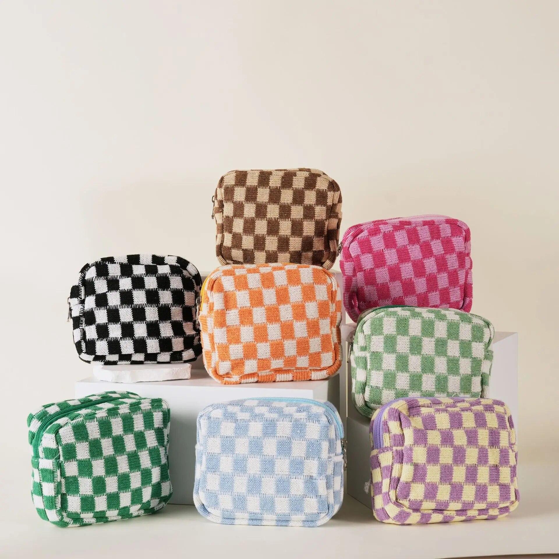 Colorful Knitted Checkerboard Storage Bag Portable Mini Cosmetic Bag Makeup Pouch Women Sanitary Napkin Tampon Bag Coin Bag
Colorful Knitted Checkerboard Storage Bag Portable Mini Cosmetic Bag Makeup Pouch Women Sanitary Napkin Tampon Bag Coin Bag