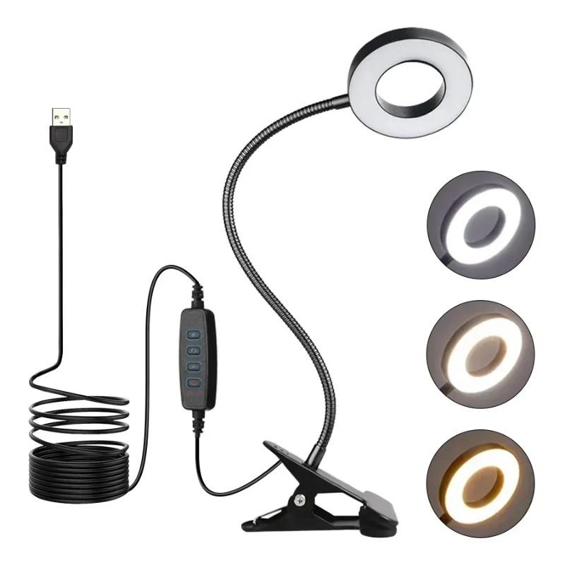 LED USB Clip On Reading Lamp, 3 Color Adjustable Flexible Gooseneck Bedside Desk Night Light for Study Home Office 1PC чорний
LED USB Clip On Reading Lamp, 3 Color Adjustable Flexible Gooseneck Bedside Desk Night Light for Study Home Office 1PC чорний