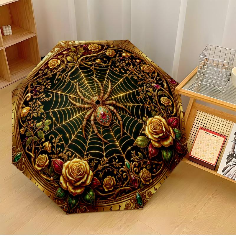 Golden Roses and Butterflies Theme Automatic Umbrella Compact 8-Rib Design Sturdy Construction Durable Umbrella Stylish Accessory
Golden Roses and Butterflies Theme Automatic Umbrella Compact 8-Rib Design Sturdy Construction Durable Umbrella Stylish Accessory
