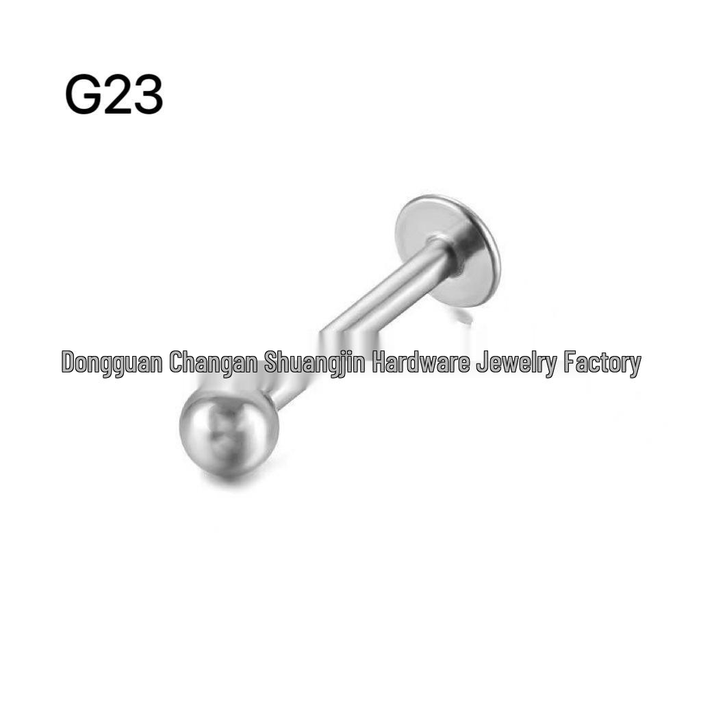 European & American G23 Pure Titanium Internally Threaded Lip & Cartilage Stud Piercing Jewelry 1.2 x 6 x 3 mm
European & American G23 Pure Titanium Internally Threaded Lip & Cartilage Stud Piercing Jewelry 1.2 x 6 x 3 mm