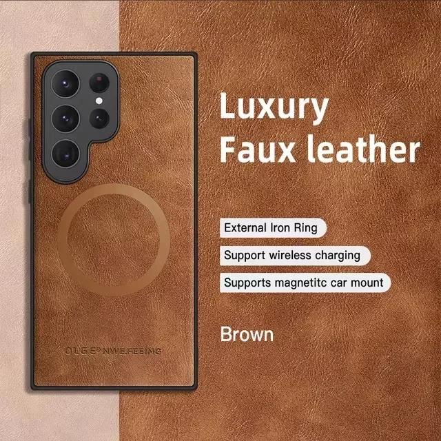 Шкіряний магнітний чохол для телефону для Samsung Galaxy S25 Plus S23 S24 FE S22 S21 S20 Note20 Ultra для бездротової зарядки Magsafe For S25Ultra коричневий
Шкіряний магнітний чохол для телефону для Samsung Galaxy S25 Plus S23 S24 FE S22 S21 S20 Note20 Ultra для бездротової зарядки Magsafe For S25Ultra коричневий