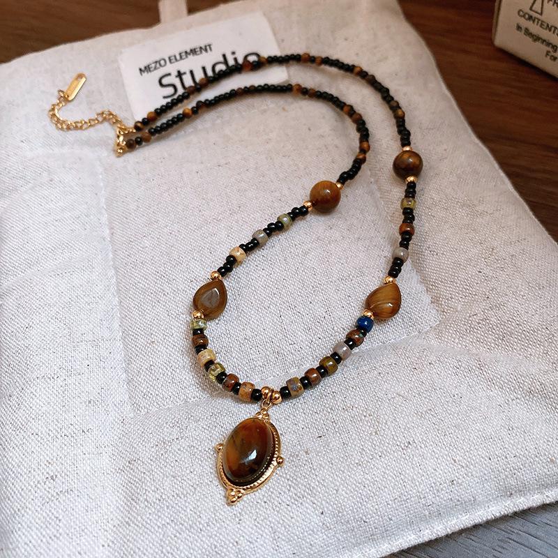 Ретро квіткове намисто в стилі тигрового ока - Осінньо-зимовий висококласний ланцюжок для светра
Ретро квіткове намисто в стилі тигрового ока - Осінньо-зимовий висококласний ланцюжок для светра