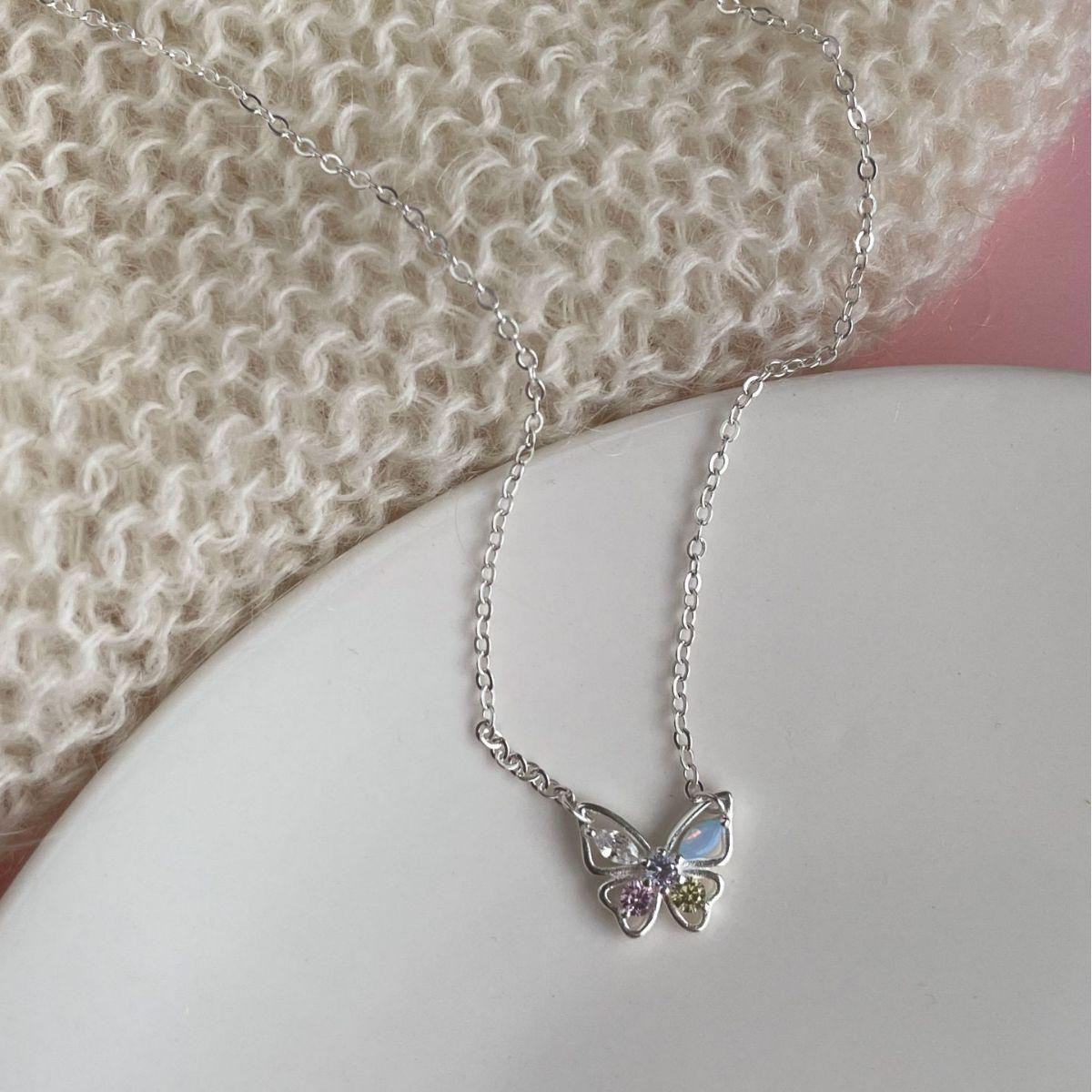 925 Sterling Silver Butterfly Necklace Female Mori Sweet Symphony Zircon Clavicle Chain Exquisite Premium Temperament Accessories New 925 silver
925 Sterling Silver Butterfly Necklace Female Mori Sweet Symphony Zircon Clavicle Chain Exquisite Premium Temperament Accessories New 925 silver