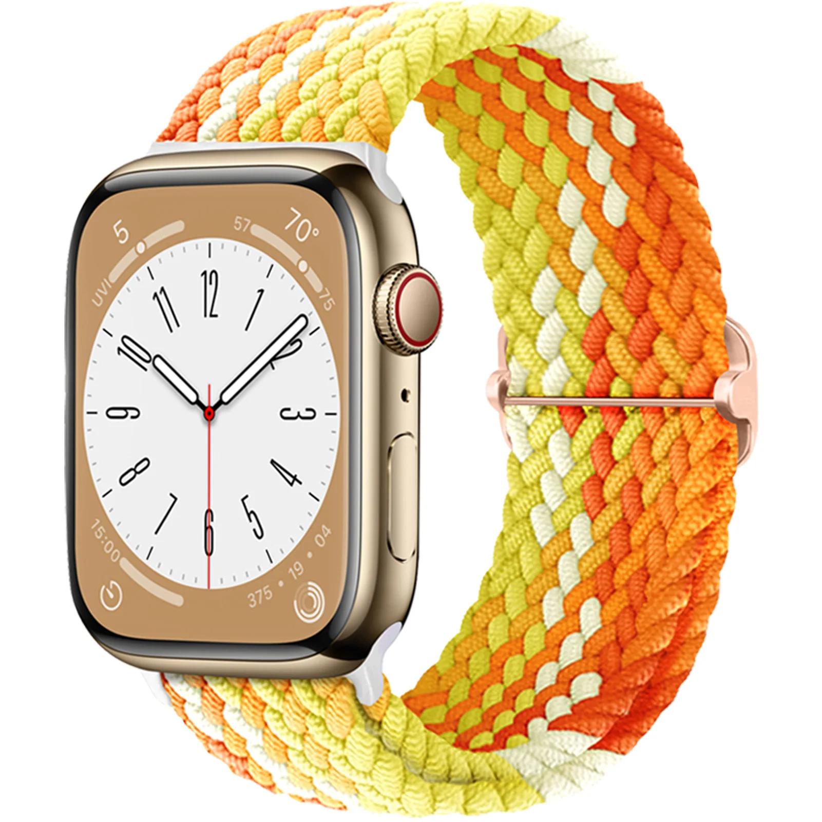 Strap for Apple Watch band 44mm 45mm 49mm 42mm 40 41 46mm Elastic Braided Solo bracelet correa Series 9 10 11 8 7 6 5 SE Ultra 3 42 44 45 49 S11-46mm
Strap for Apple Watch band 44mm 45mm 49mm 42mm 40 41 46mm Elastic Braided Solo bracelet correa Series 9 10 11 8 7 6 5 SE Ultra 3 42 44 45 49 S11-46mm