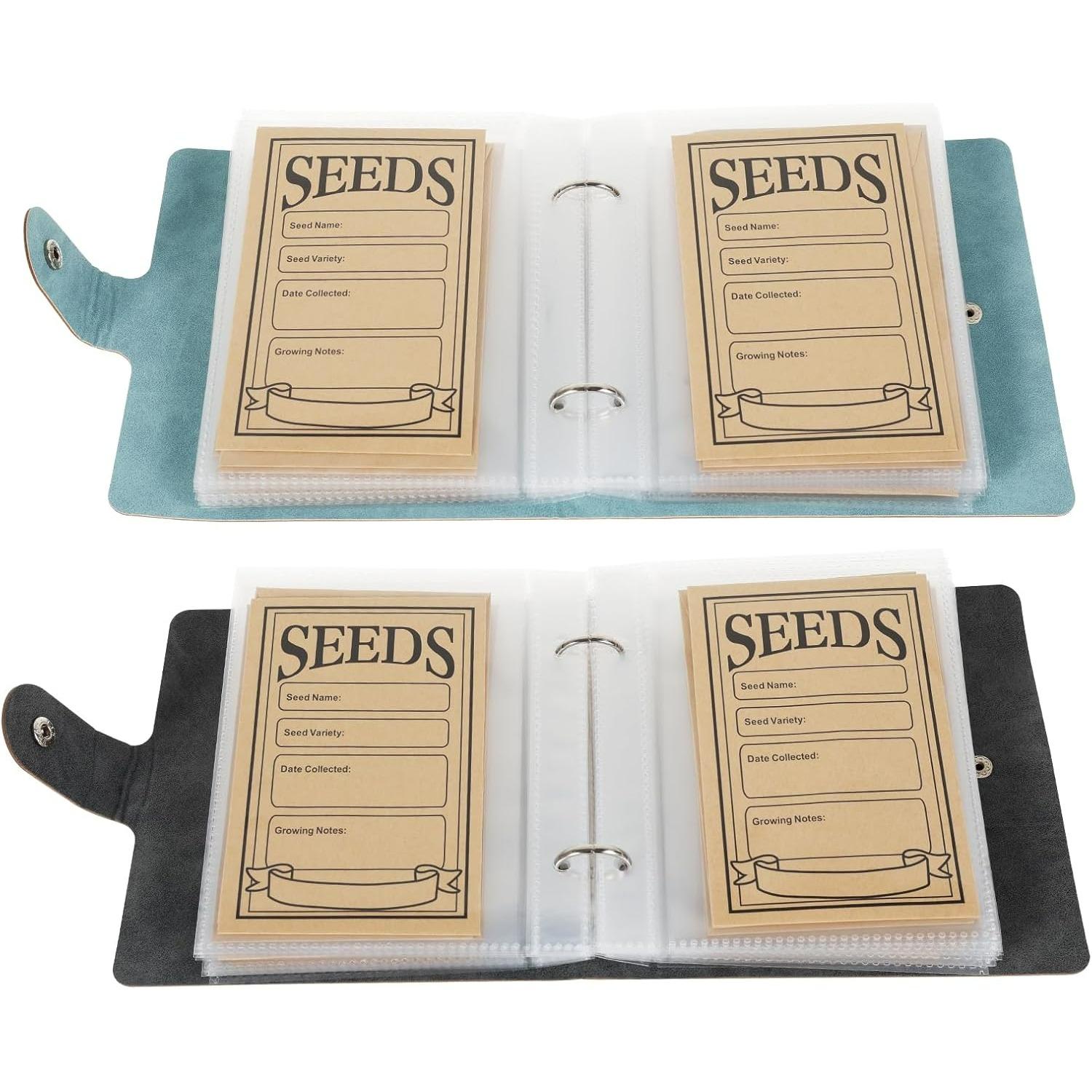 2Pcs Seed Storage Organizer Binder,Waterproof Leather Seed Packet Organiser with 50 Clear Page & 100Pcs Seeds Envelopes Garden SeedsHolder Book B
2Pcs Seed Storage Organizer Binder,Waterproof Leather Seed Packet Organiser with 50 Clear Page & 100Pcs Seeds Envelopes Garden SeedsHolder Book B