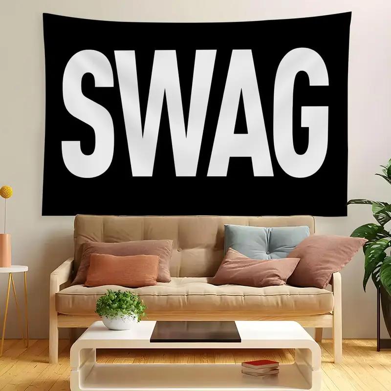 VIKAMA SWAG HipHop Minimalist Text Tapestry Polyester Wall Hanging Trendy Urban Art for Living Room Bedroom Decor 74x94cm(29x37in)
VIKAMA SWAG HipHop Minimalist Text Tapestry Polyester Wall Hanging Trendy Urban Art for Living Room Bedroom Decor 74x94cm(29x37in)