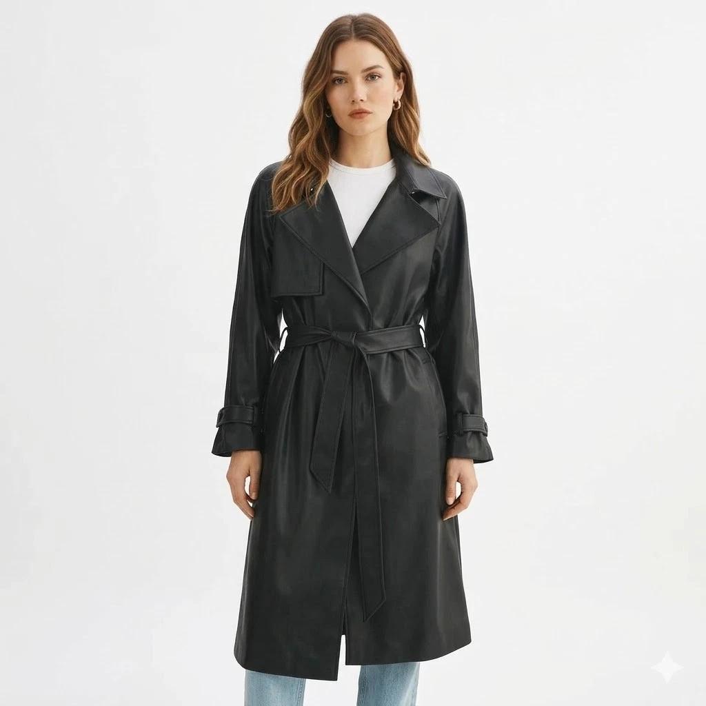 Lambskin Real Leather Trench Coat Soft Oversized Long Coat Genuine Women s Black 3XL чорний
Lambskin Real Leather Trench Coat Soft Oversized Long Coat Genuine Women s Black 3XL чорний