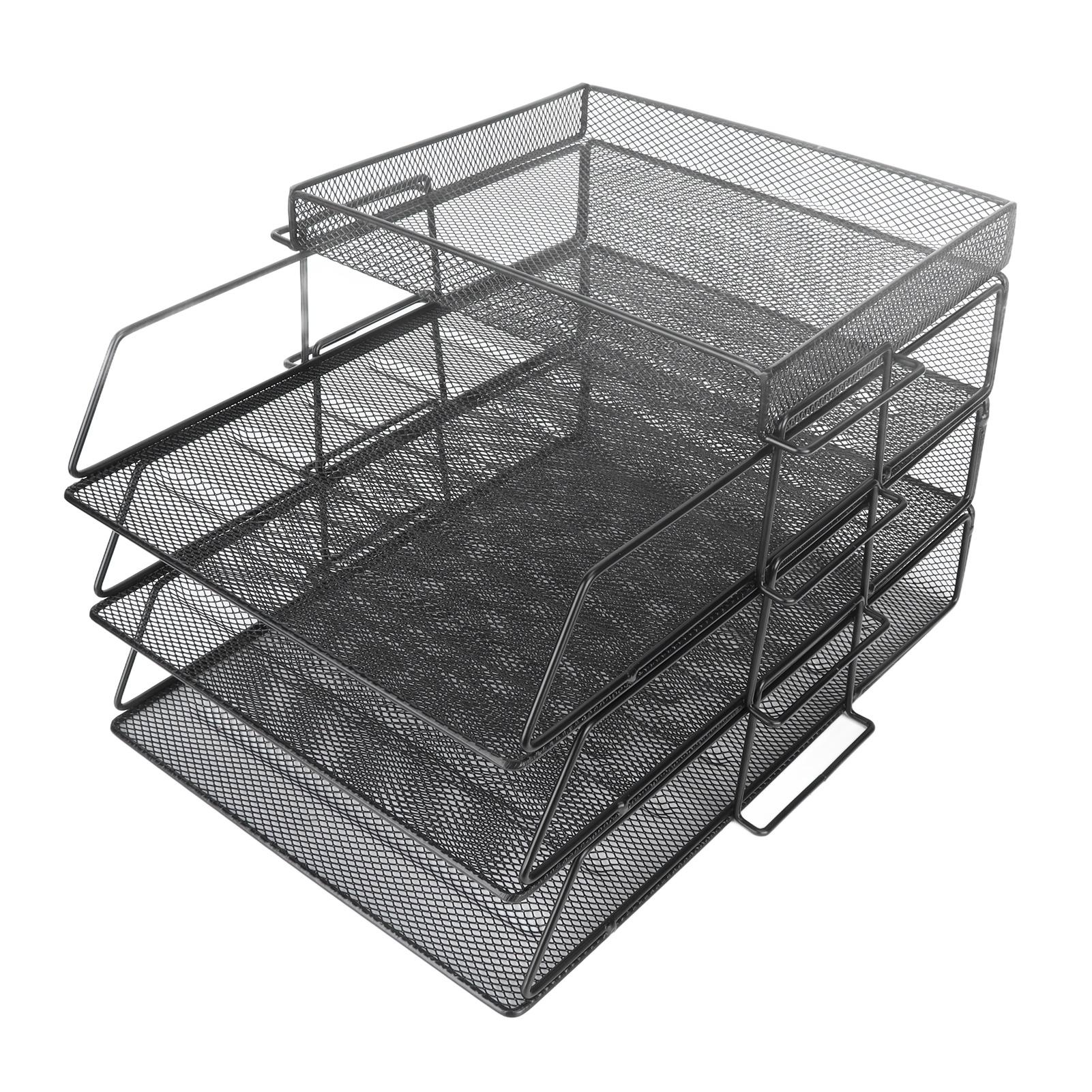 4Pcs File Rack Stackable Separable Mesh Hollow Design Large Capacity Easy Installation Desktop File Storage Holders
4Pcs File Rack Stackable Separable Mesh Hollow Design Large Capacity Easy Installation Desktop File Storage Holders