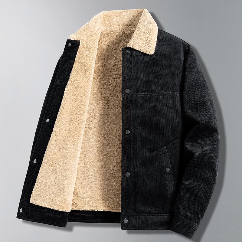 Men s Winter Deer Suede Lapel Jacket with Lambswool Lining M чорний
Men s Winter Deer Suede Lapel Jacket with Lambswool Lining M чорний