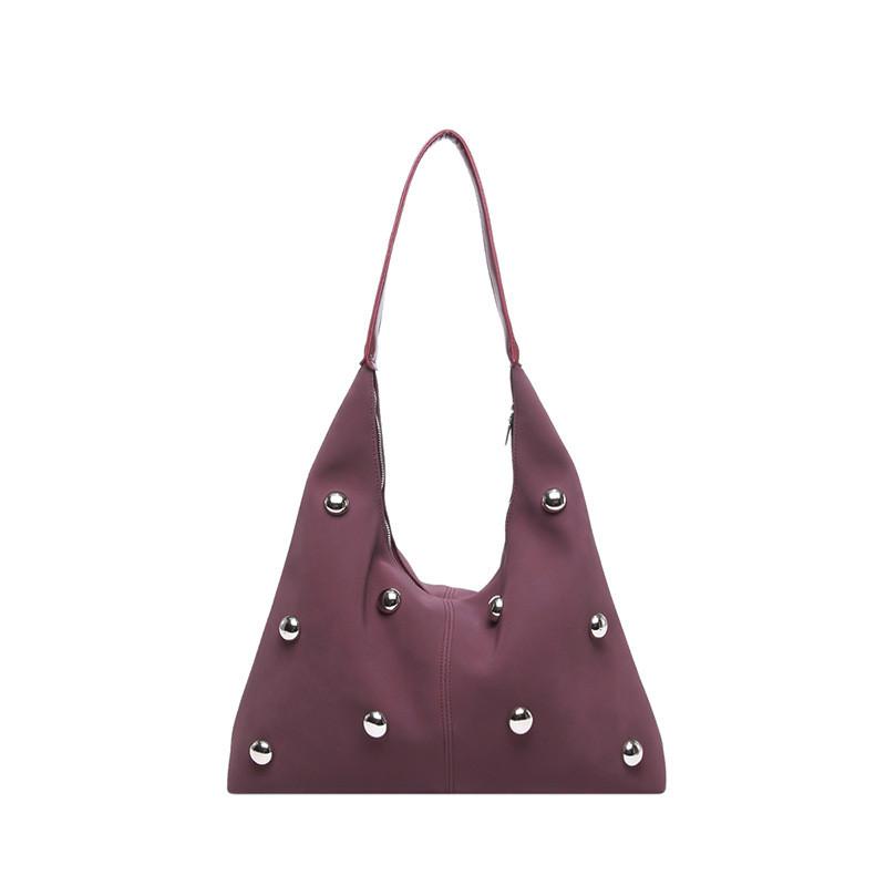 Rivet Винтажная декоративная замшевая женская повседневная сумка-тоут большой вместимости Осень Для