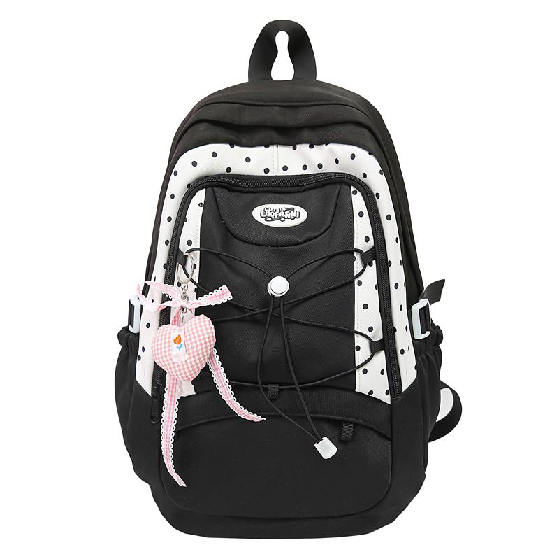 Student Schoolbag Color Contrast Women s Large Capacity Backpack чорний
Student Schoolbag Color Contrast Women s Large Capacity Backpack чорний