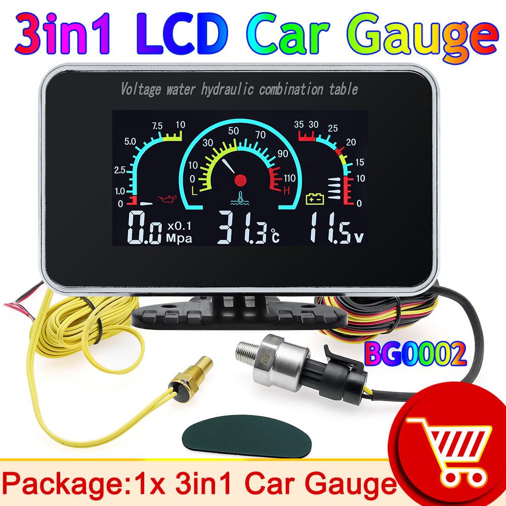 AD 12V 24V Universal LCD Gauges Water Temperature Meter Sensor 10mm Voltmeter Oil Pressure Gauge Auto Accessories Replacement
AD 12V 24V Universal LCD Gauges Water Temperature Meter Sensor 10mm Voltmeter Oil Pressure Gauge Auto Accessories Replacement