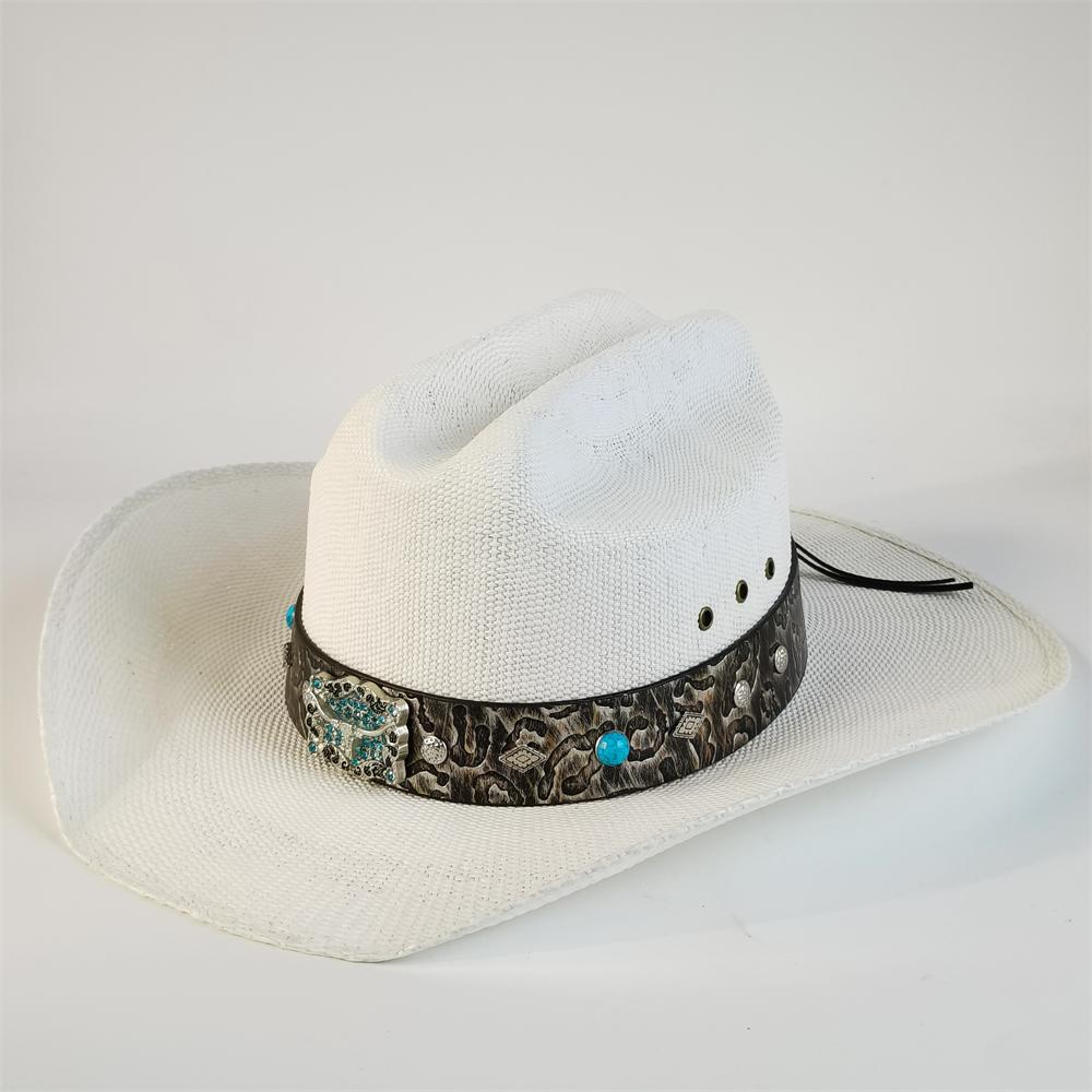 Men s Western Cowboy Straw Hat Pasture White Summer Sun Cap Metal Concho Band Breathable Jazz Fedora Beach Holiday Outdoor Hat 56-58
Men s Western Cowboy Straw Hat Pasture White Summer Sun Cap Metal Concho Band Breathable Jazz Fedora Beach Holiday Outdoor Hat 56-58