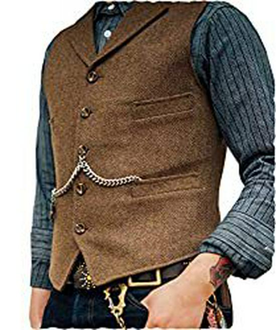 Men s Slim Fit Herringbone Vest - Formal & Casual Business Style S коричневий
Men s Slim Fit Herringbone Vest - Formal & Casual Business Style S коричневий