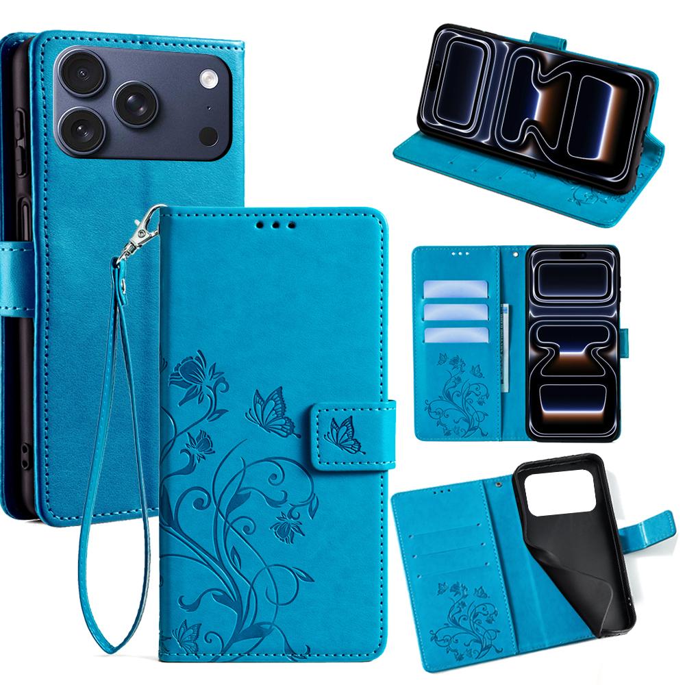 For iPhone 17 Pro Case Butterfly Flower Imprinted PU Leather Wallet Phone Cover
For iPhone 17 Pro Case Butterfly Flower Imprinted PU Leather Wallet Phone Cover