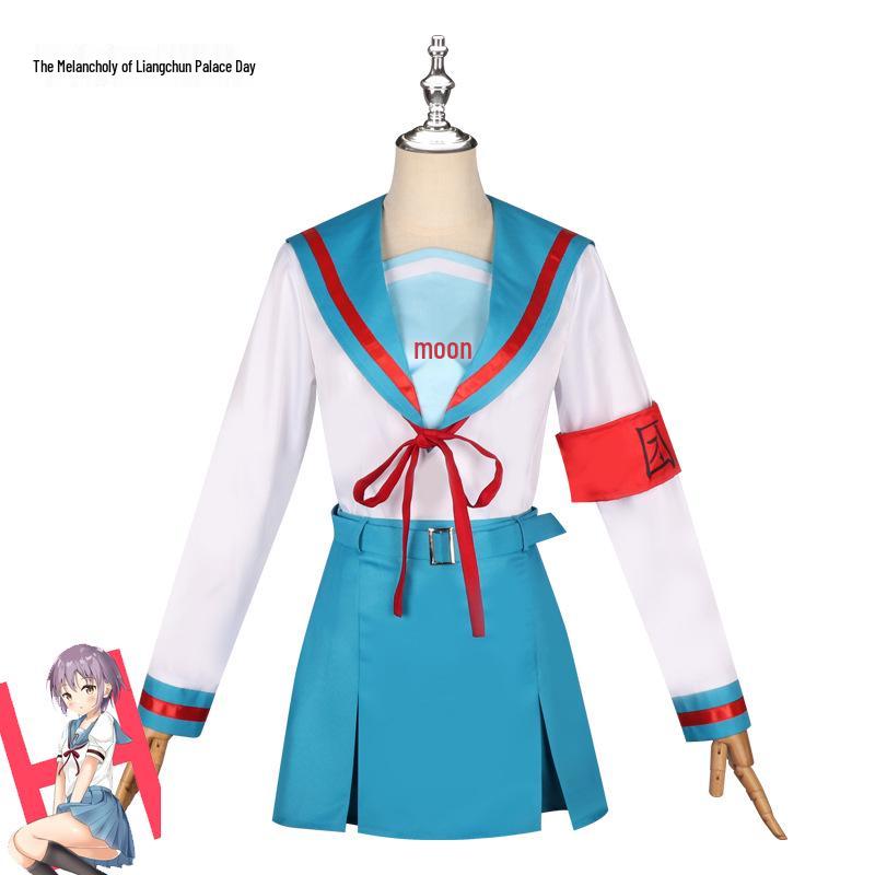 Haruhi Suzumiya Blue Sailor Suit Costume for Anime Conventions and Halloween Cosplay One Size
Haruhi Suzumiya Blue Sailor Suit Costume for Anime Conventions and Halloween Cosplay One Size
