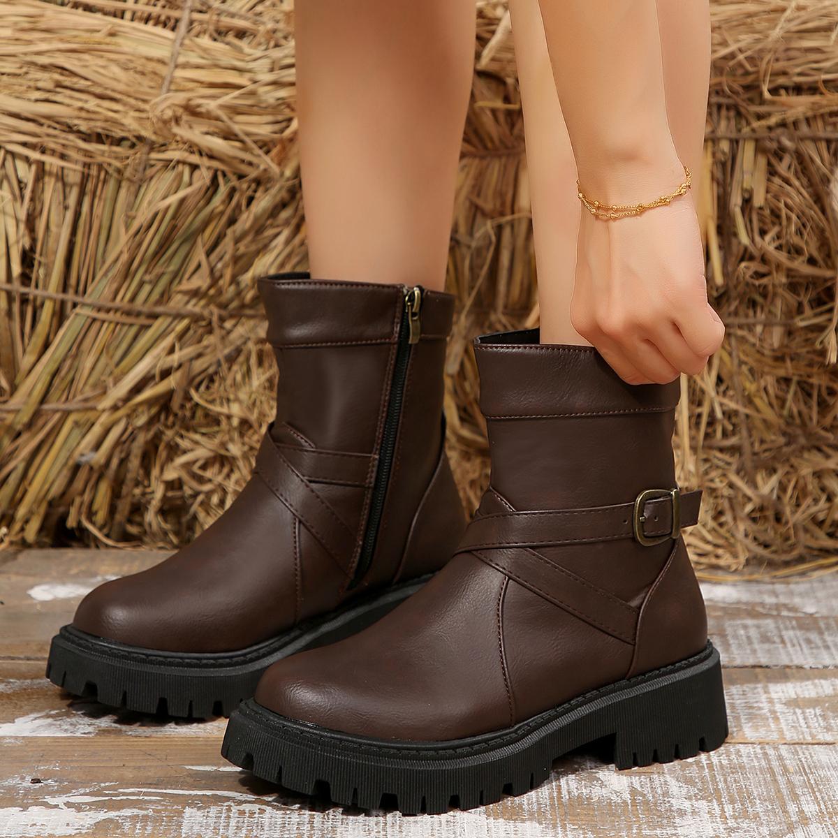Женские ботинки на платформе, новые модные короткие ботинки больших размеров, женская повседневная обувь для осени и зимы для женщин Botas De Mujer 35 коричневый
Женские ботинки на платформе, новые модные короткие ботинки больших размеров, женская повседневная обувь для осени и зимы для женщин Botas De Mujer 35 коричневый