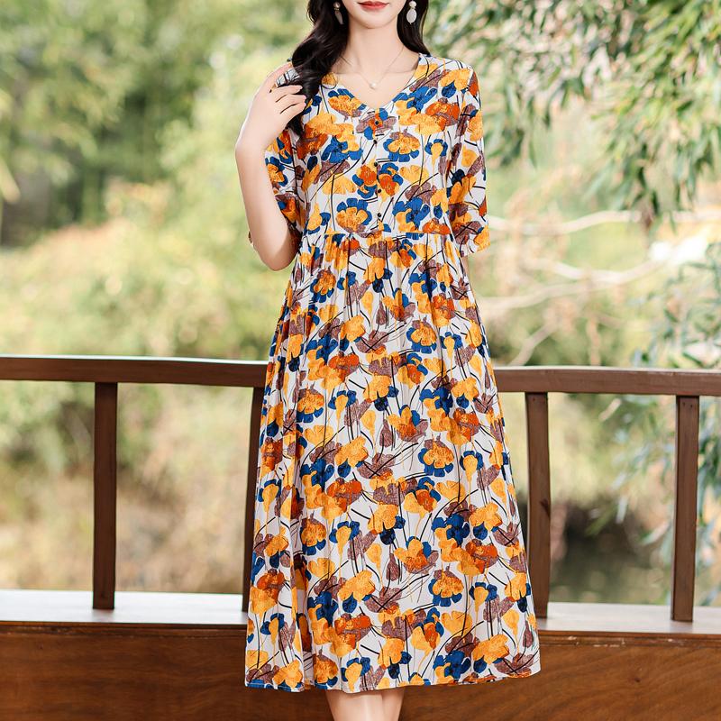 Элегантное женское летнее платье больших размеров с коротким рукавом и винтажным принтом, длинные платья, женская летняя одежда 5XL
Элегантное женское летнее платье больших размеров с коротким рукавом и винтажным принтом, длинные платья, женская летняя одежда 5XL