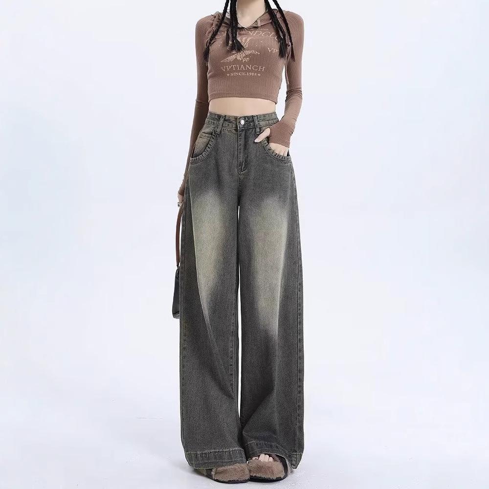 Vintage Wash High-Waist Wide-Leg Jeans for Women - Early Spring Collection XL: Height 155-165CM (121-131 lbs)
Vintage Wash High-Waist Wide-Leg Jeans for Women - Early Spring Collection XL: Height 155-165CM (121-131 lbs)
