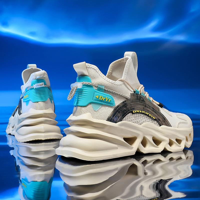 трендовая мужская летающая тканая повседневная спортивная обувь с круглым носком, легкая уличная удобная модная универсальная дышащая обувь большого размера 39-46