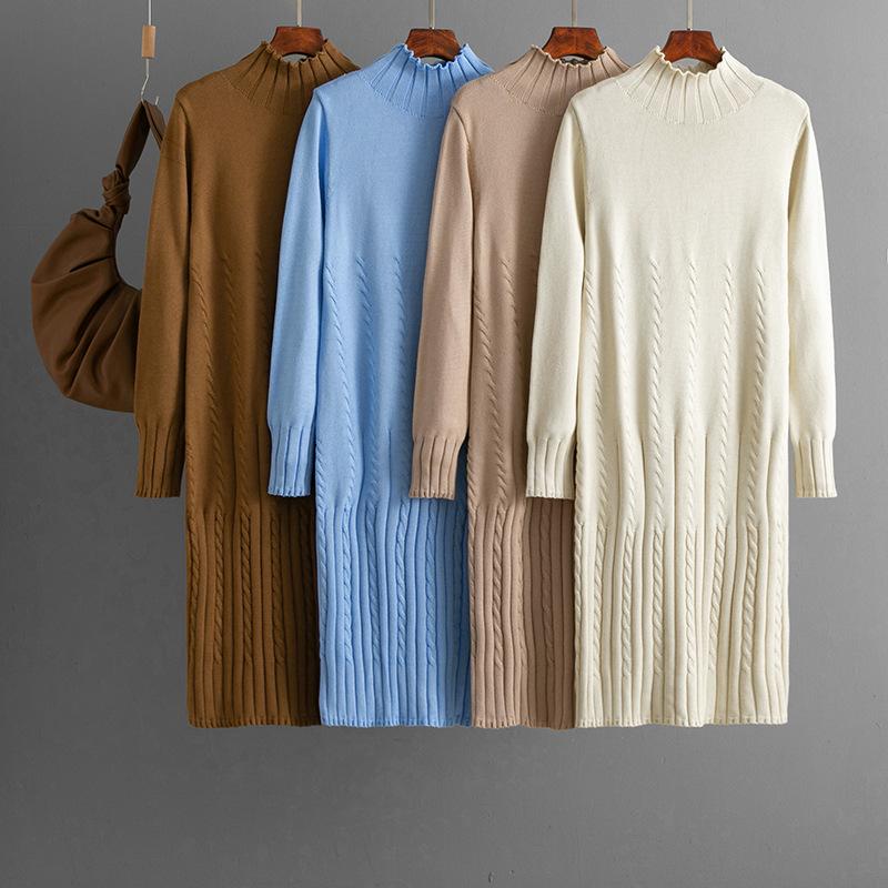 A Thickened Knitted Dress That Reaches The Knees for Women In Autumn and Winter, Paired with A Coat and A Base Skirt Inside one size небо синє кольору
A Thickened Knitted Dress That Reaches The Knees for Women In Autumn and Winter, Paired with A Coat and A Base Skirt Inside one size небо синє кольору