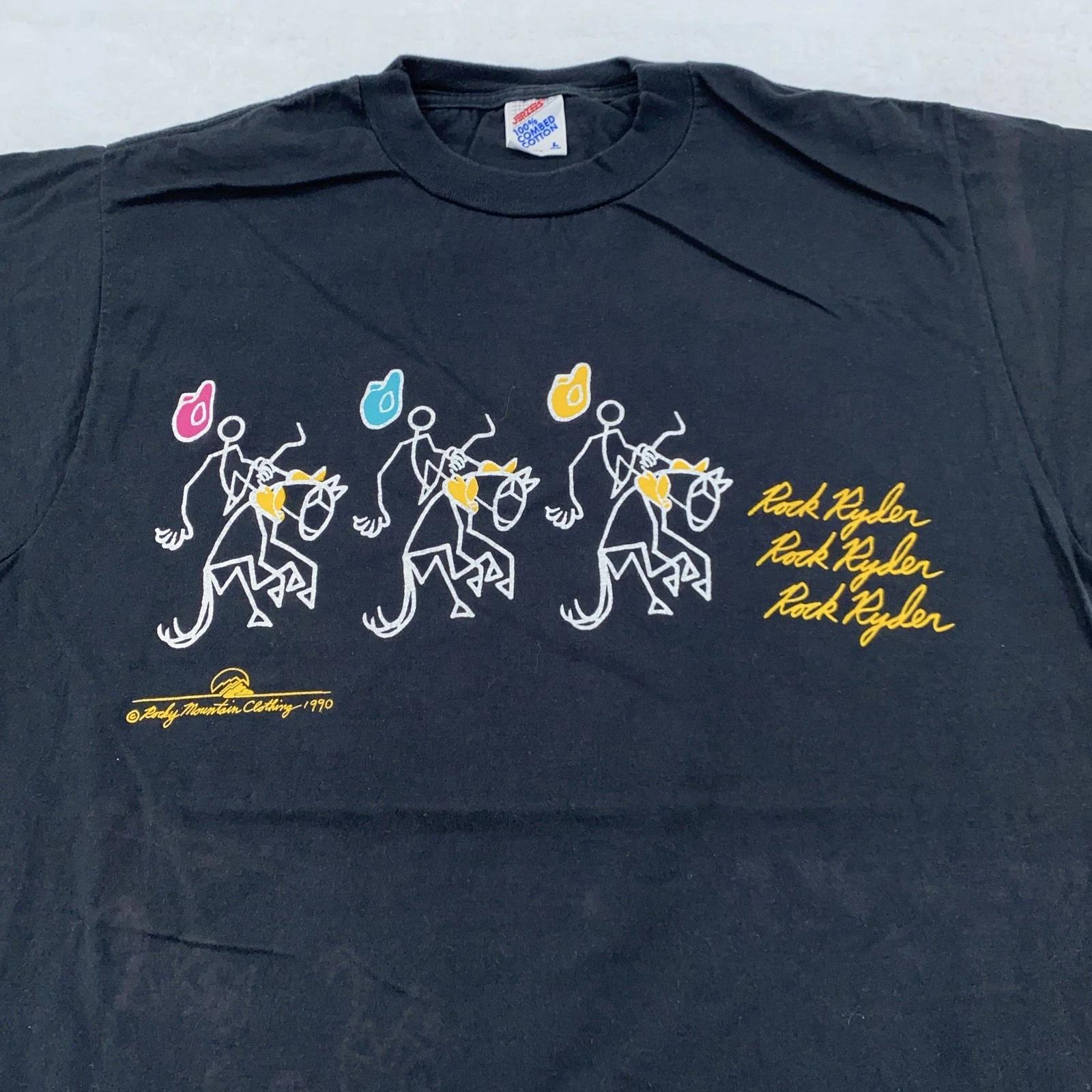 Vintage Rock Ryder Shirt Mens M/L Black 1990 Jody Mountain Cowboy Graphic 90s L
Vintage Rock Ryder Shirt Mens M/L Black 1990 Jody Mountain Cowboy Graphic 90s L
