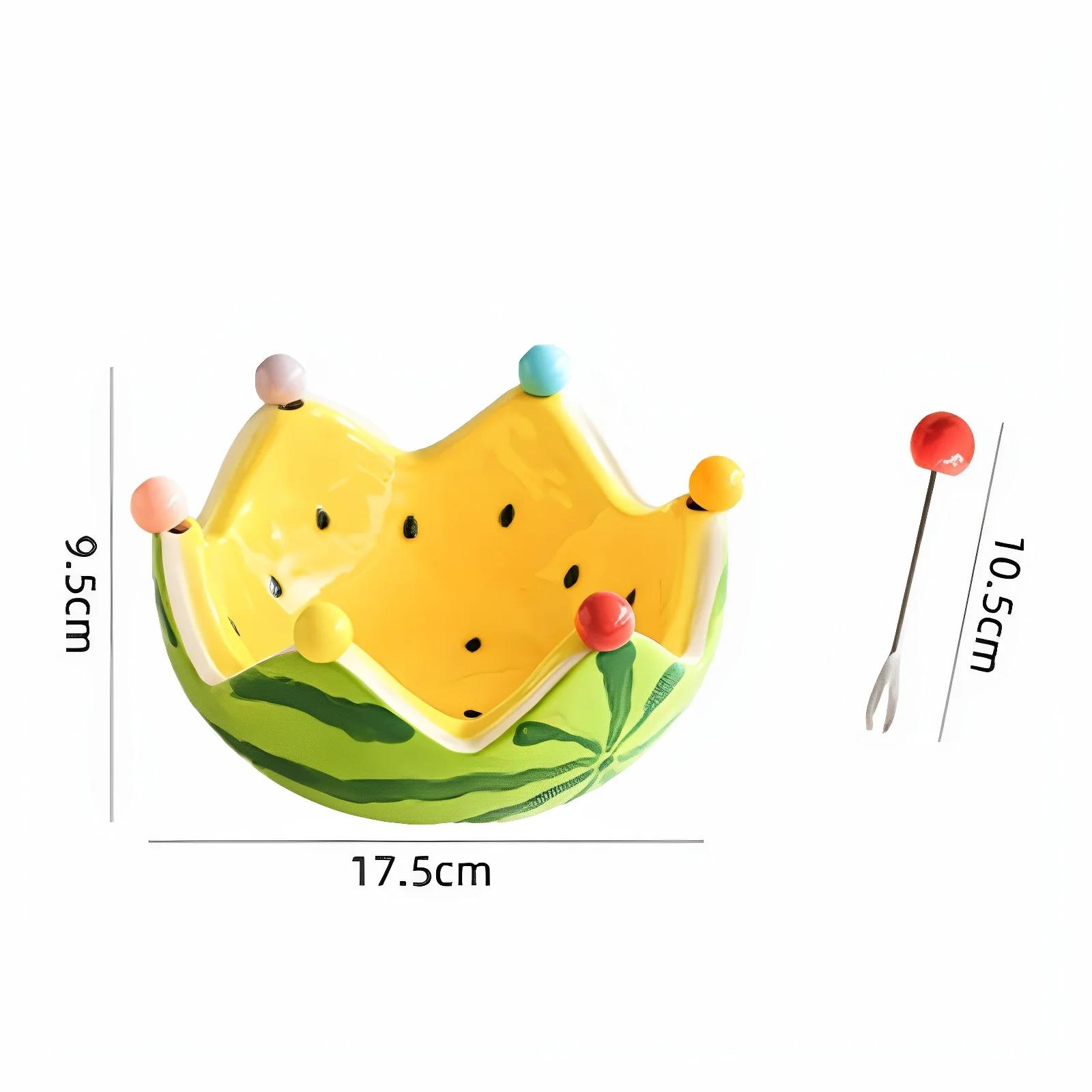 Watermelon fruit plate creative ceramic fruit fork set large capacity living room coffee table fruit bowl plate cute small ornam жовтий
Watermelon fruit plate creative ceramic fruit fork set large capacity living room coffee table fruit bowl plate cute small ornam жовтий