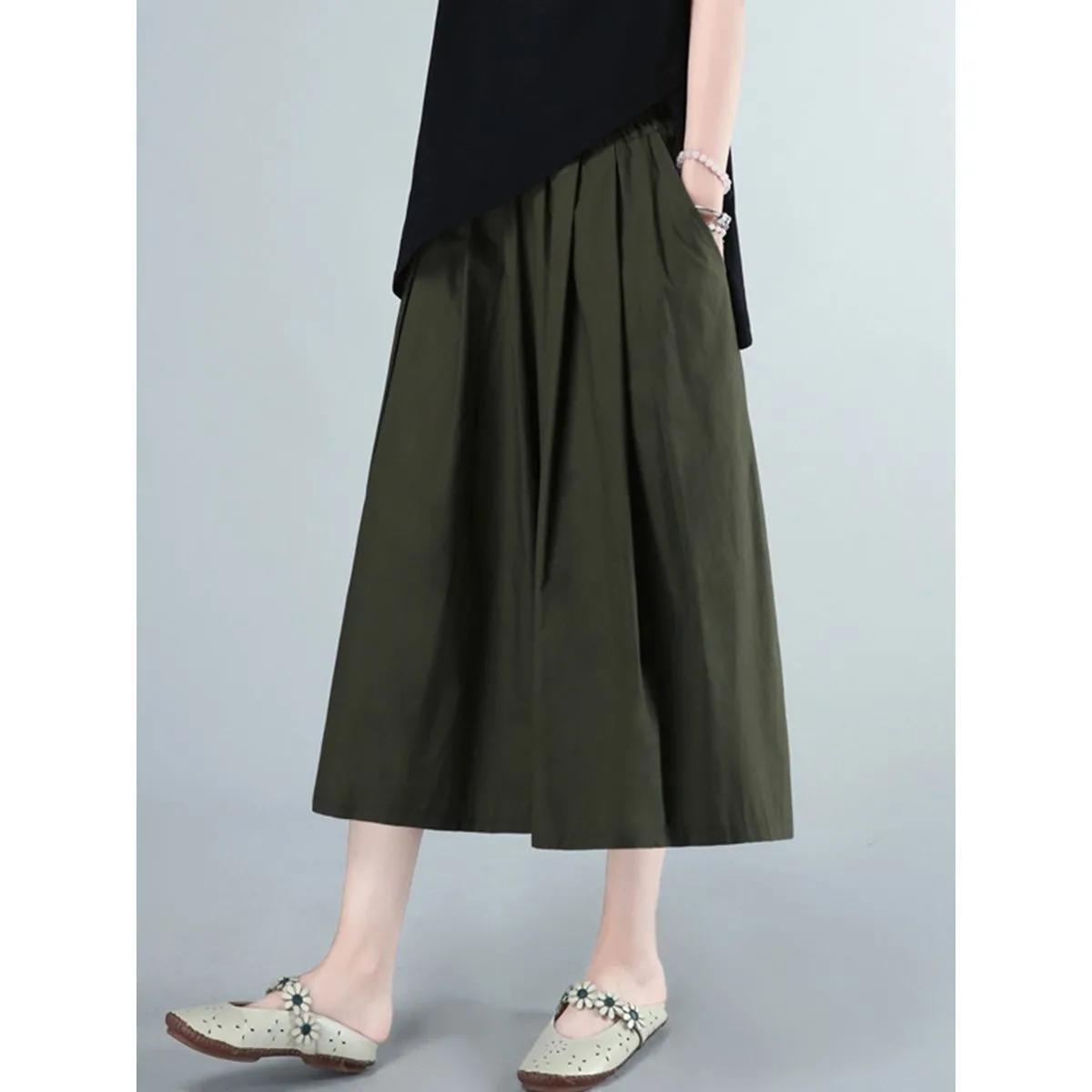 Women s Summer Plus Size Casual Wide-Leg Skirt Pants Solid Color Commuter Loose-Fit Skirt XS
Women s Summer Plus Size Casual Wide-Leg Skirt Pants Solid Color Commuter Loose-Fit Skirt XS
