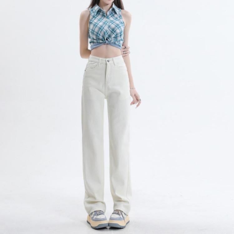 Women Wide Leg Jeans Fashion Straight Pants Versatile Thin Drape Spring Autumn High Elegant Simple New 2XL білий
Women Wide Leg Jeans Fashion Straight Pants Versatile Thin Drape Spring Autumn High Elegant Simple New 2XL білий