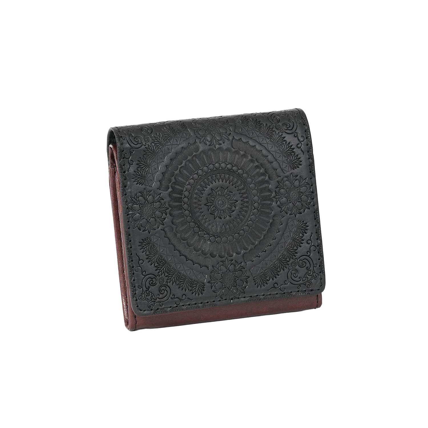 Pacca Pacca Arabesque Bifold Wallet, Compact Wallet with Box-Shaped Coin Pocket, Small, Genuine Cowhide and Horsehide Leather, Embossed All-Over
Pacca Pacca Arabesque Bifold Wallet, Compact Wallet with Box-Shaped Coin Pocket, Small, Genuine Cowhide and Horsehide Leather, Embossed All-Over