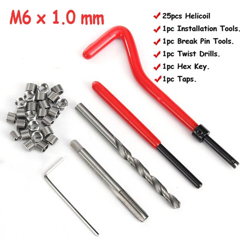 30pcs Car Pro Coil Drill Tool Metric Thread Repair Insert Kit M6 for Helicoil Car Repair Tools Coarse Crowbar 30PCS
30pcs Car Pro Coil Drill Tool Metric Thread Repair Insert Kit M6 for Helicoil Car Repair Tools Coarse Crowbar 30PCS