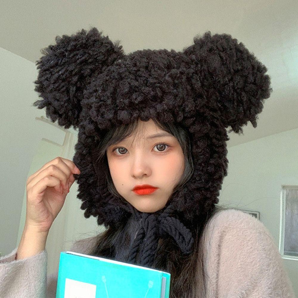 Cashmere Bomber Hats Cute Bear Ears Cycling Cap Fashion Windproof Cap for Women бежевий
Cashmere Bomber Hats Cute Bear Ears Cycling Cap Fashion Windproof Cap for Women бежевий