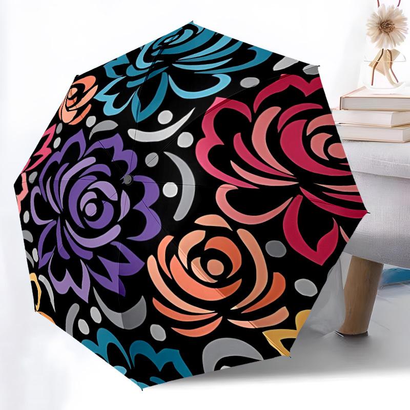 1pc Floral Pattern Automatic Opening/Closing Folding Umbrella with 18 Ribs, Plastic Handle, Windproof Portable Sunshade Umbrel Iron&8K
1pc Floral Pattern Automatic Opening/Closing Folding Umbrella with 18 Ribs, Plastic Handle, Windproof Portable Sunshade Umbrel Iron&8K