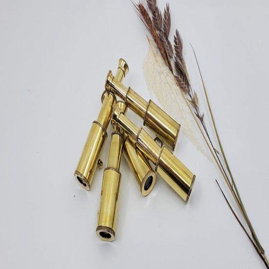Set of 5 Miniature Brass Telescope Raw Brass Nautical Maritime Mini Spyglass Steampunk Pendant, Charm, Telescope 7.62 Cm
Set of 5 Miniature Brass Telescope Raw Brass Nautical Maritime Mini Spyglass Steampunk Pendant, Charm, Telescope 7.62 Cm