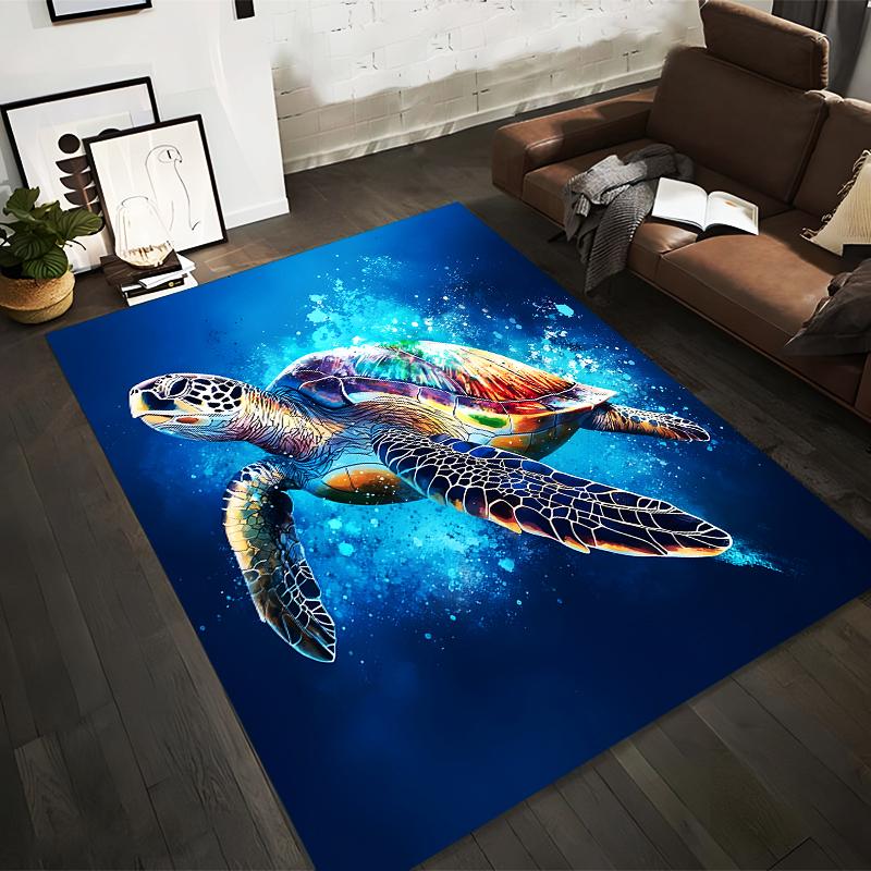 Colorful Sea Turtle Design Carpet with Vibrant Ocean Theme Background Suitable for use as an anti-slip for living room bedroom sofas 40x60cm( 15x23in )
Colorful Sea Turtle Design Carpet with Vibrant Ocean Theme Background Suitable for use as an anti-slip for living room bedroom sofas 40x60cm( 15x23in )