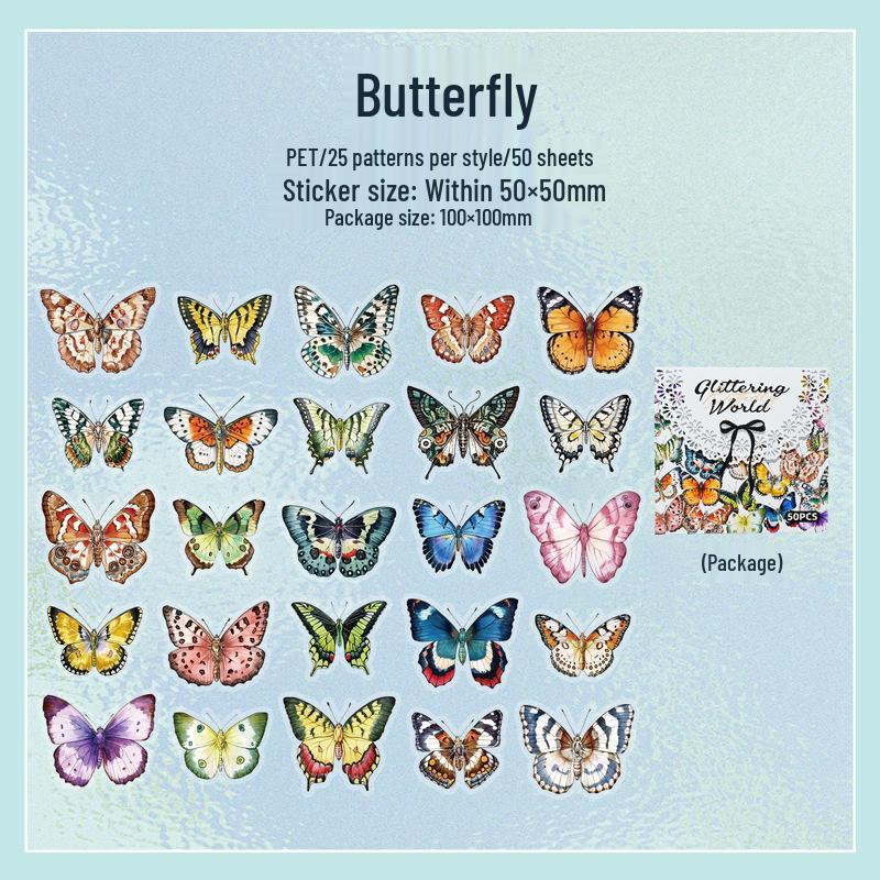 Yi Niao Nature-Themed PET Sticker Pack: Colorful World Series, 50 Sheets for Journaling and DIY Crafts
Yi Niao Nature-Themed PET Sticker Pack: Colorful World Series, 50 Sheets for Journaling and DIY Crafts