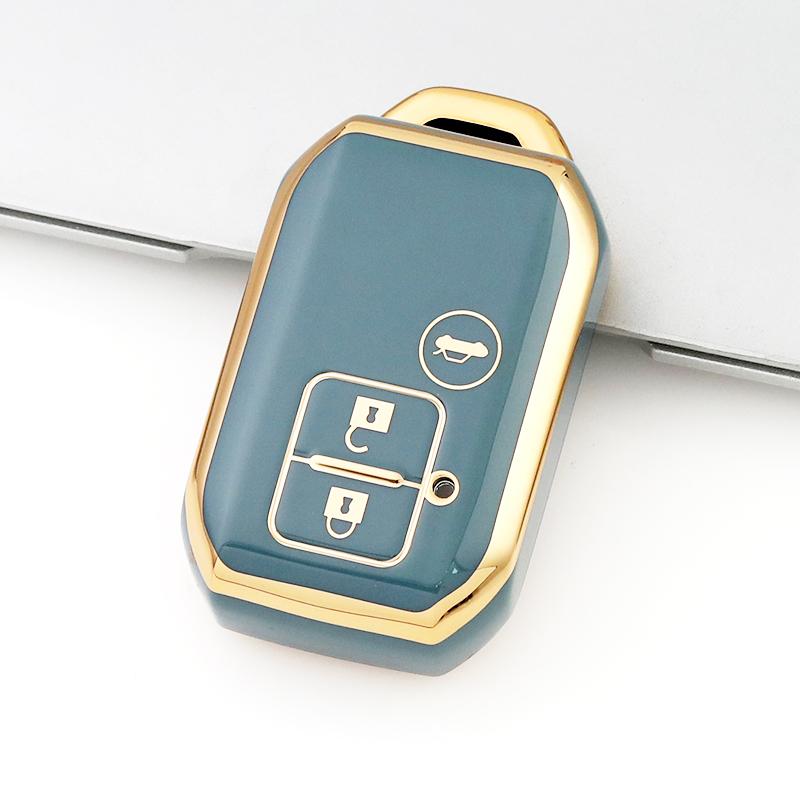 Чехол для дистанционного ключа автомобиля с 3 кнопками и золотым краем, чехол-брелок из мягкого ТПУ для Suzuki Ertiga Swift Wagon R, держатель для бесключевого доступа, аксессуары серый
Чехол для дистанционного ключа автомобиля с 3 кнопками и золотым краем, чехол-брелок из мягкого ТПУ для Suzuki Ertiga Swift Wagon R, держатель для бесключевого доступа, аксессуары серый